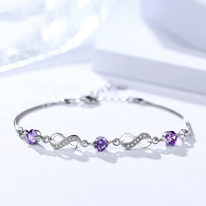 Bracelet Infini En Argent Massif