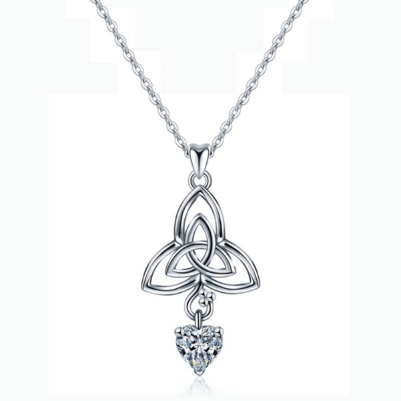 Collier en argent sterling en forme de cœur