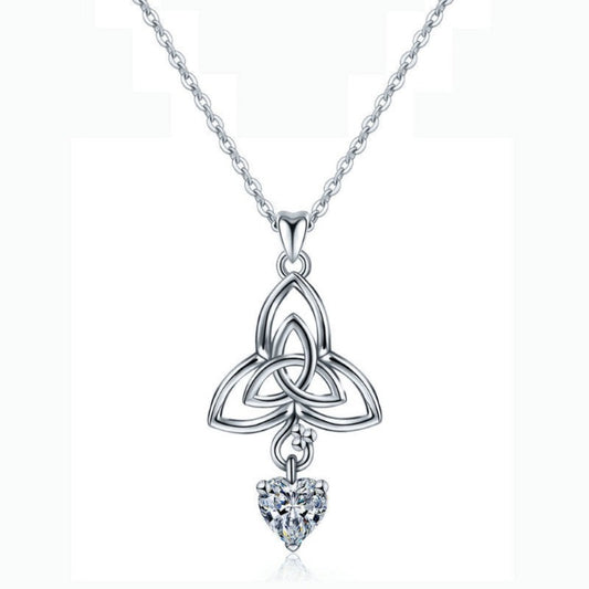 Collier en argent sterling en forme de cœur