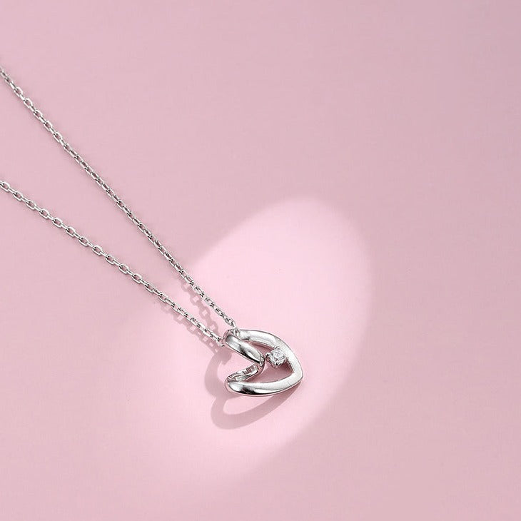 Collier d'amour en forme de coeur