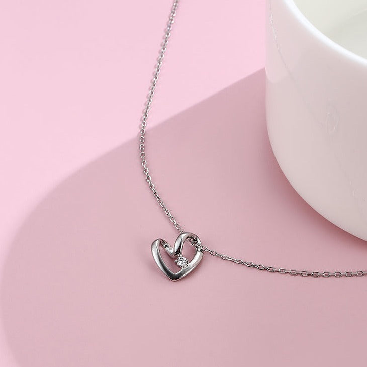 Collier d'amour en forme de coeur