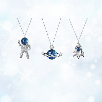 Astronaut ,Spaceship ,Planet Necklaces