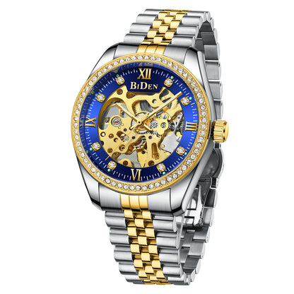 Montre homme en acier diamant