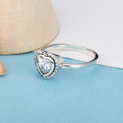 Sterling Silver Ring Heart Shape