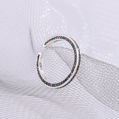 Bague scintillante arc-en-ciel