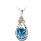 Topaz Stone Necklace in Sterling Silver