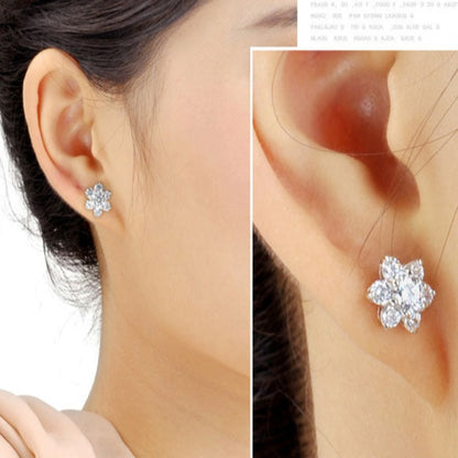 Boucles d'oreilles clous flocon de neige