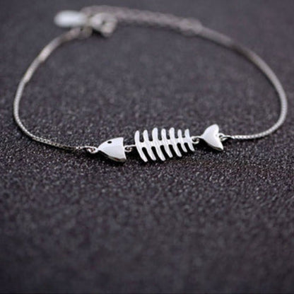 Pulsera y tobillera de espina de pescado