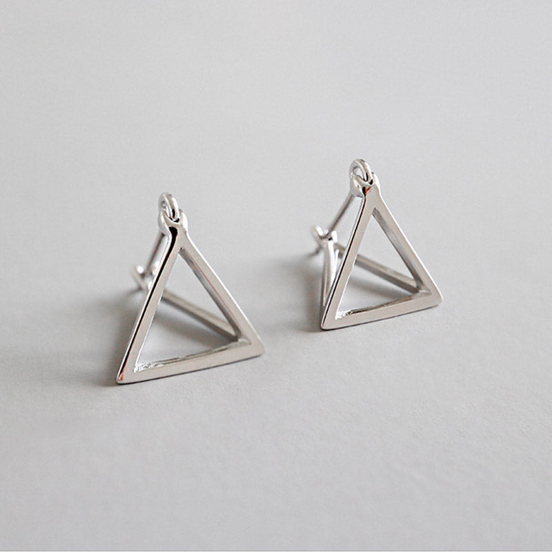 Geometric Three-Dimensional Earrings