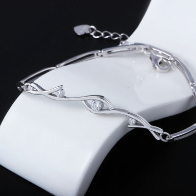 Bracelet En Cristal Et Argent 