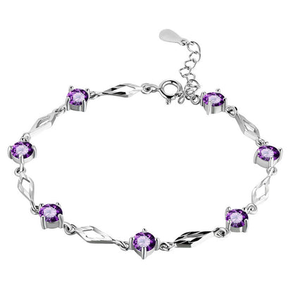 Sterling Silver Gem Bracelet