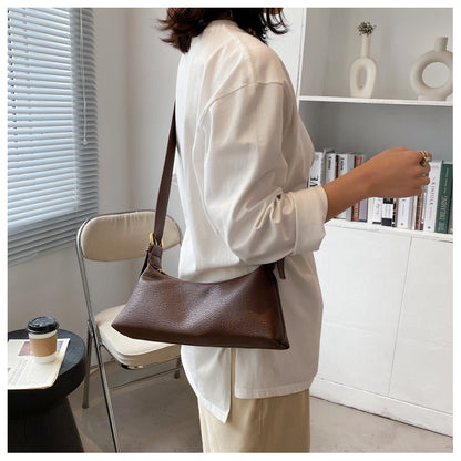 Solid Color One-Shoulder Bag