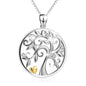 Collier en argent avec pendentif arbre