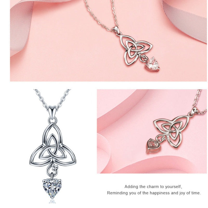 Collier en argent sterling en forme de cœur