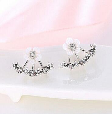 Daisy Flowers Earrings Sterling Silver