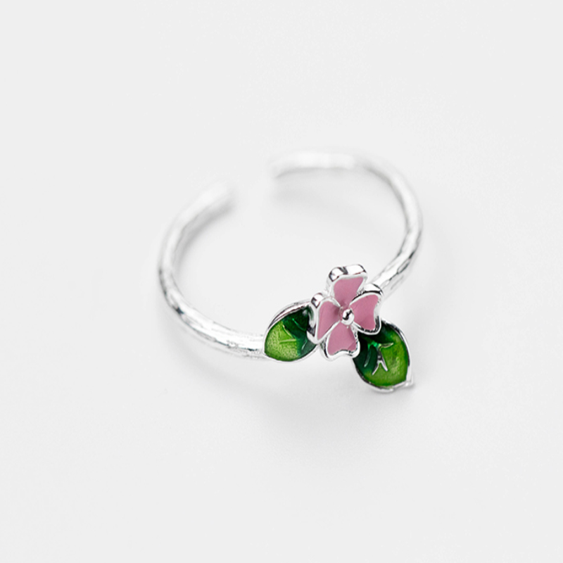 Bague fleur coréenne en argent