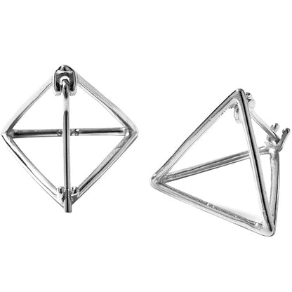 Geometric Three-Dimensional Earrings