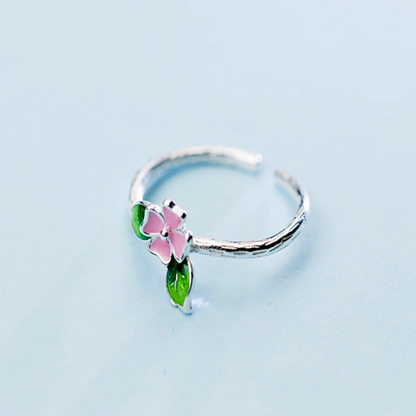 Bague fleur coréenne en argent