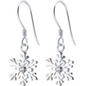 Boucles d'oreilles longues flocon de neige