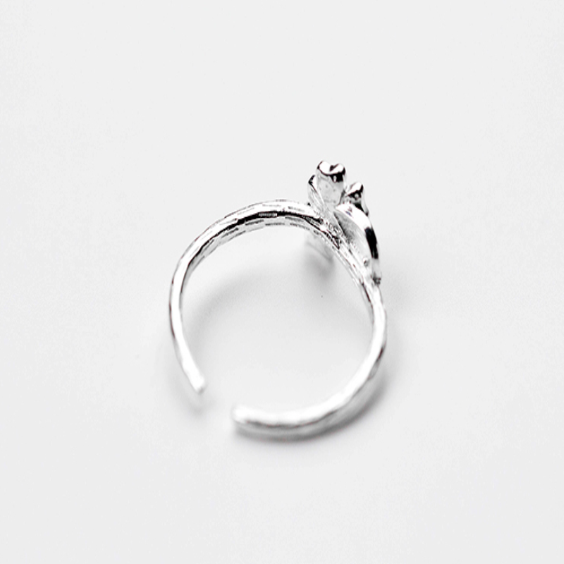 Silver Korean Flower Ring