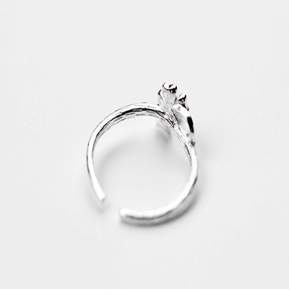 Bague fleur coréenne en argent