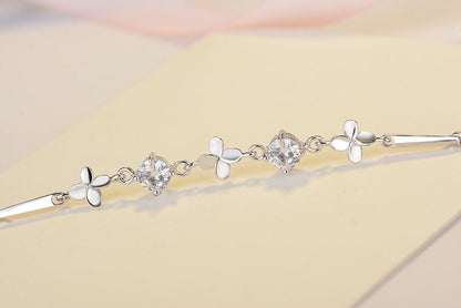 Silver Bracelet Clover