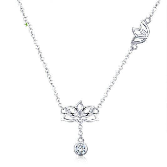 Sterling Silver Lotus Flower Necklace