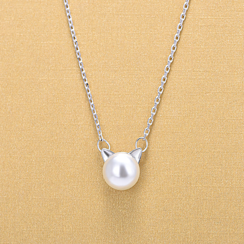 Pearl Cat Necklace