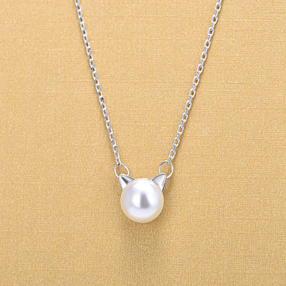 Pearl Cat Necklace