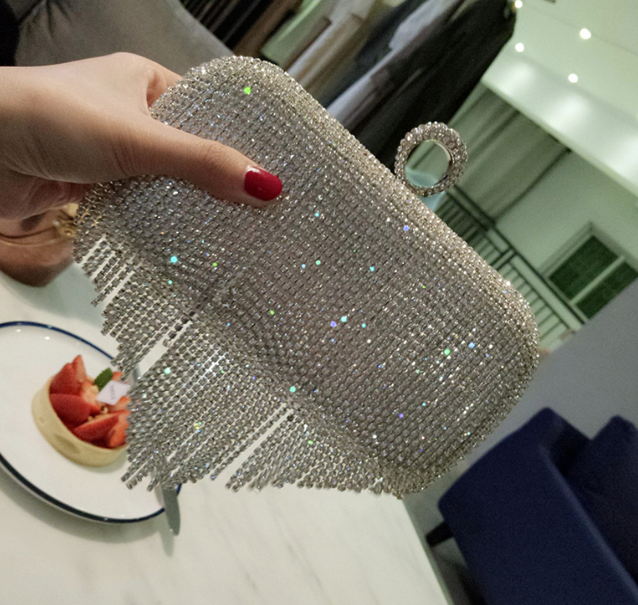 Bolso de diamante brillante