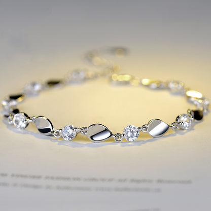 Bracelet en forme de larme en argent sterling