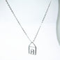 Pendentif maison en argent sterling