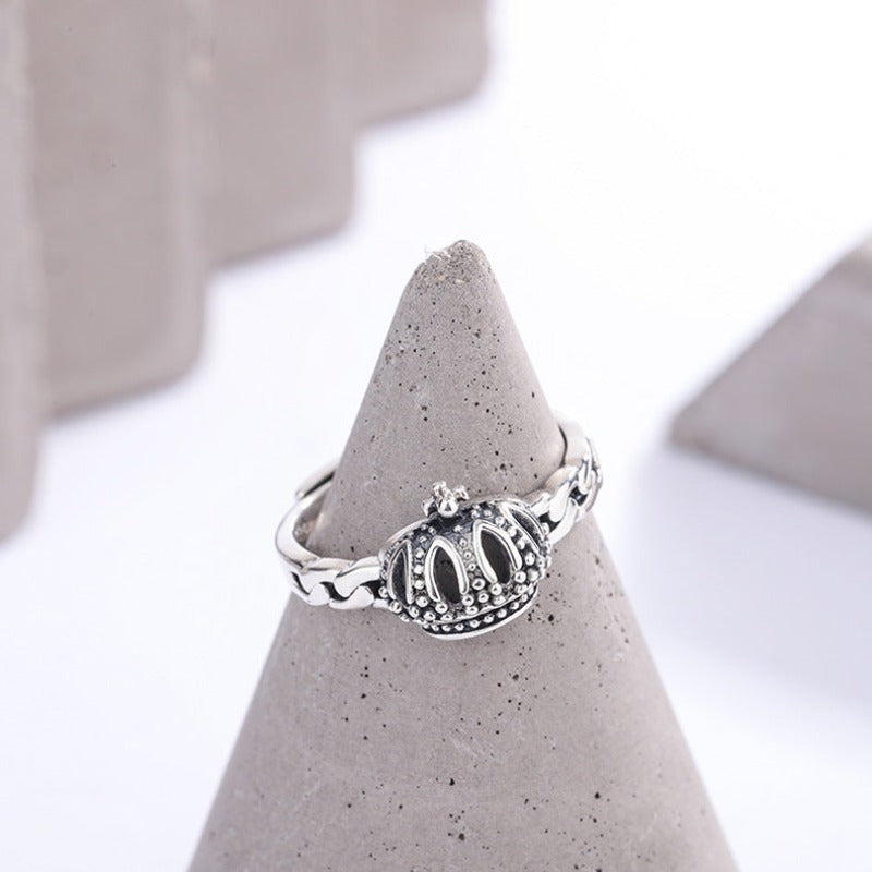 Bague Couronne En Argent