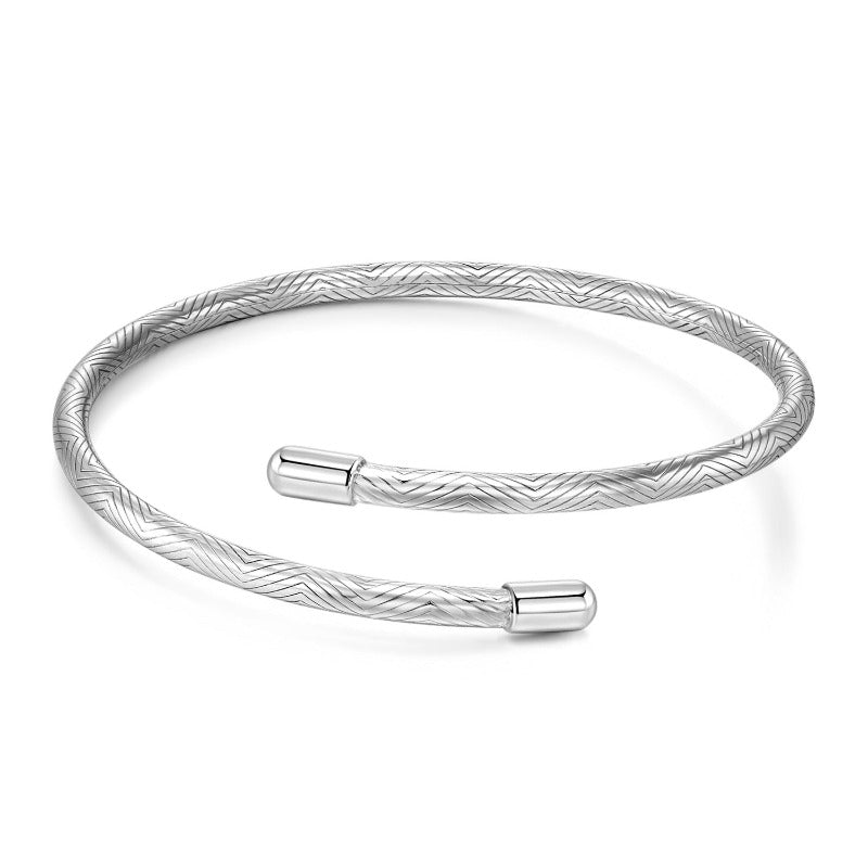 Adjustable Silver Strap Bracelet