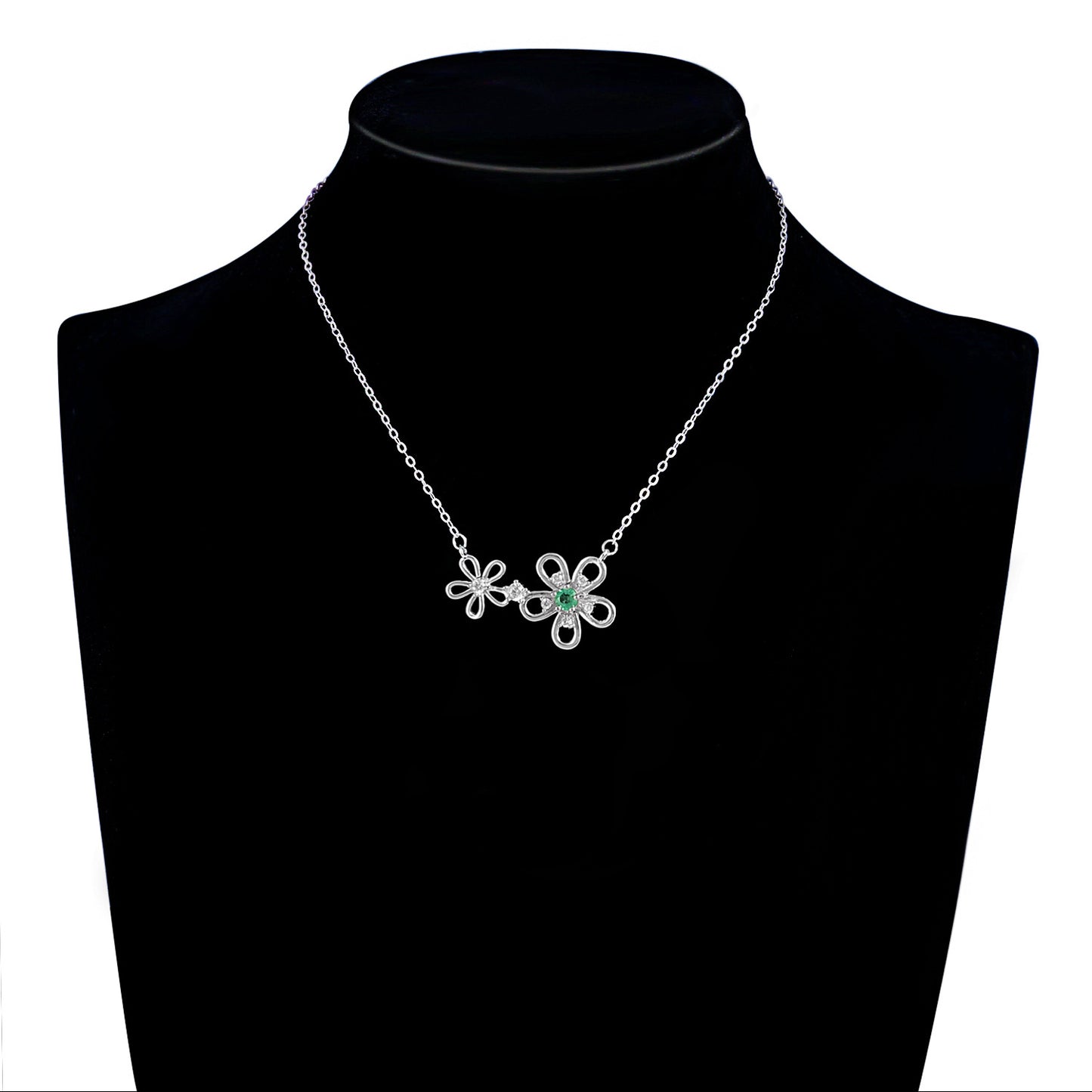 Collier Fleur Émeraude