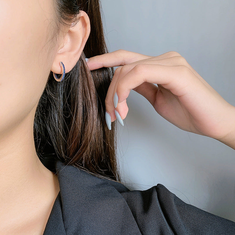 Simple Small Zircon Earrings