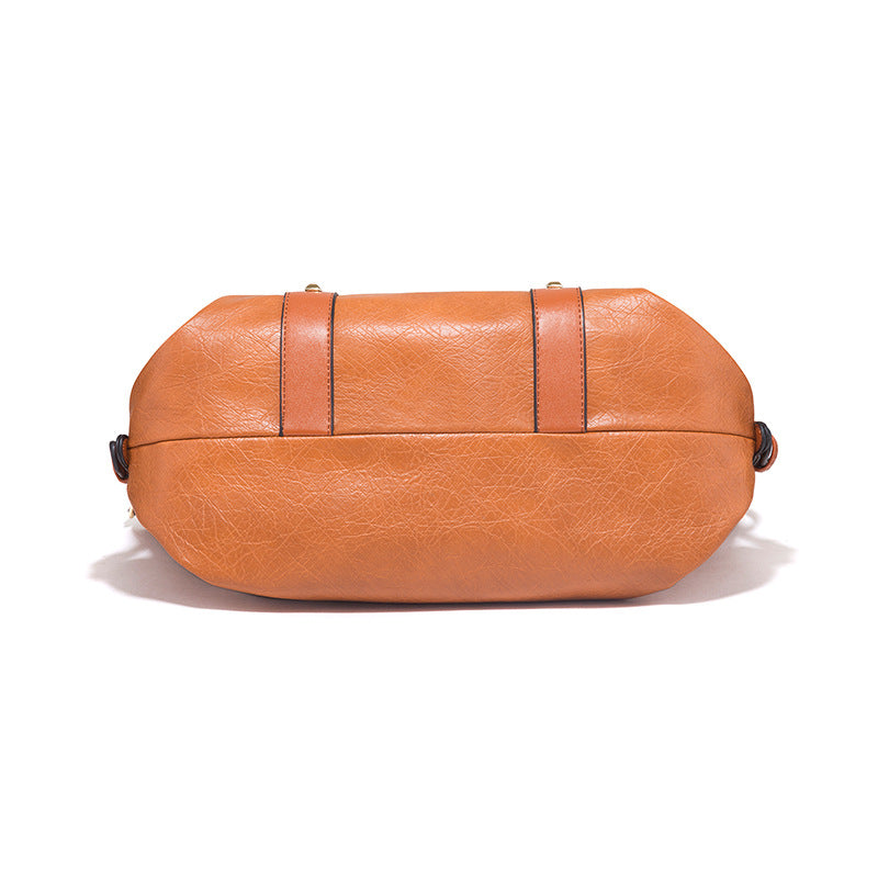 Bolso bandolera grande de piel para mujer