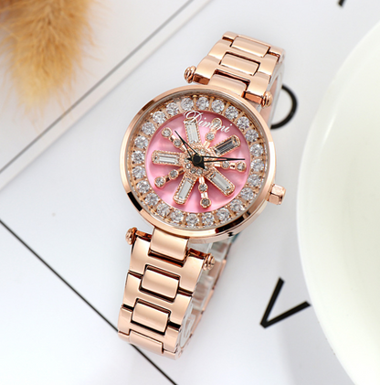 Rhinestone Steel Belt Watch