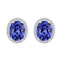 Boucles d'oreilles Zirconium Bleu