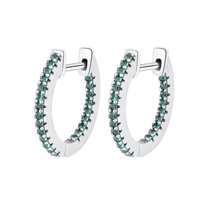 Petites boucles d'oreilles simples en zircon