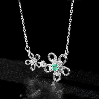 Collier Fleur Émeraude