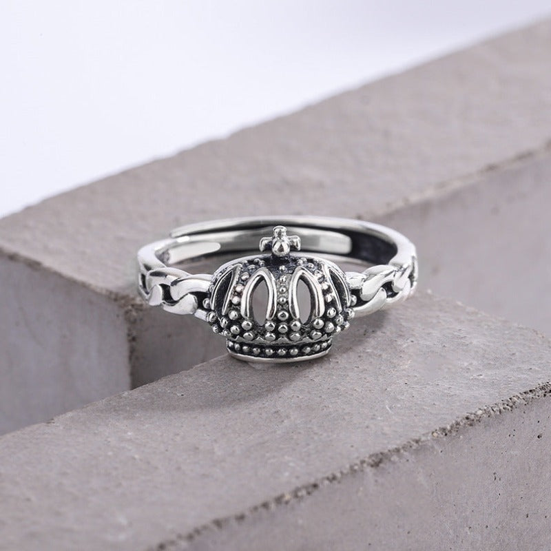 Bague Couronne En Argent