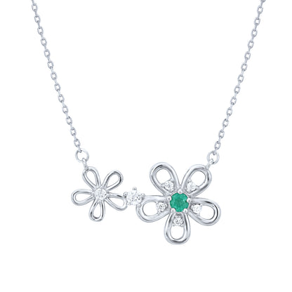 Collier Fleur Émeraude