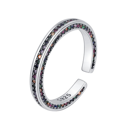 Bague scintillante arc-en-ciel