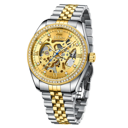 Montre homme en acier diamant