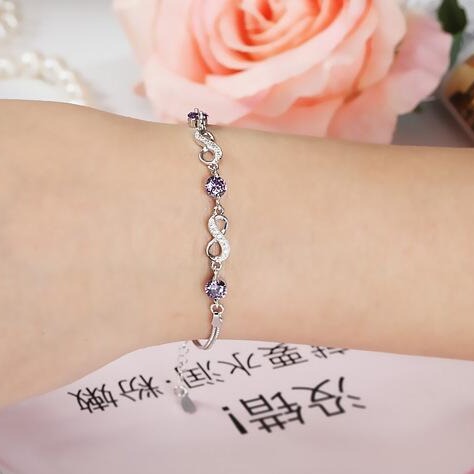 Pulsera Infinito En Plata De Ley